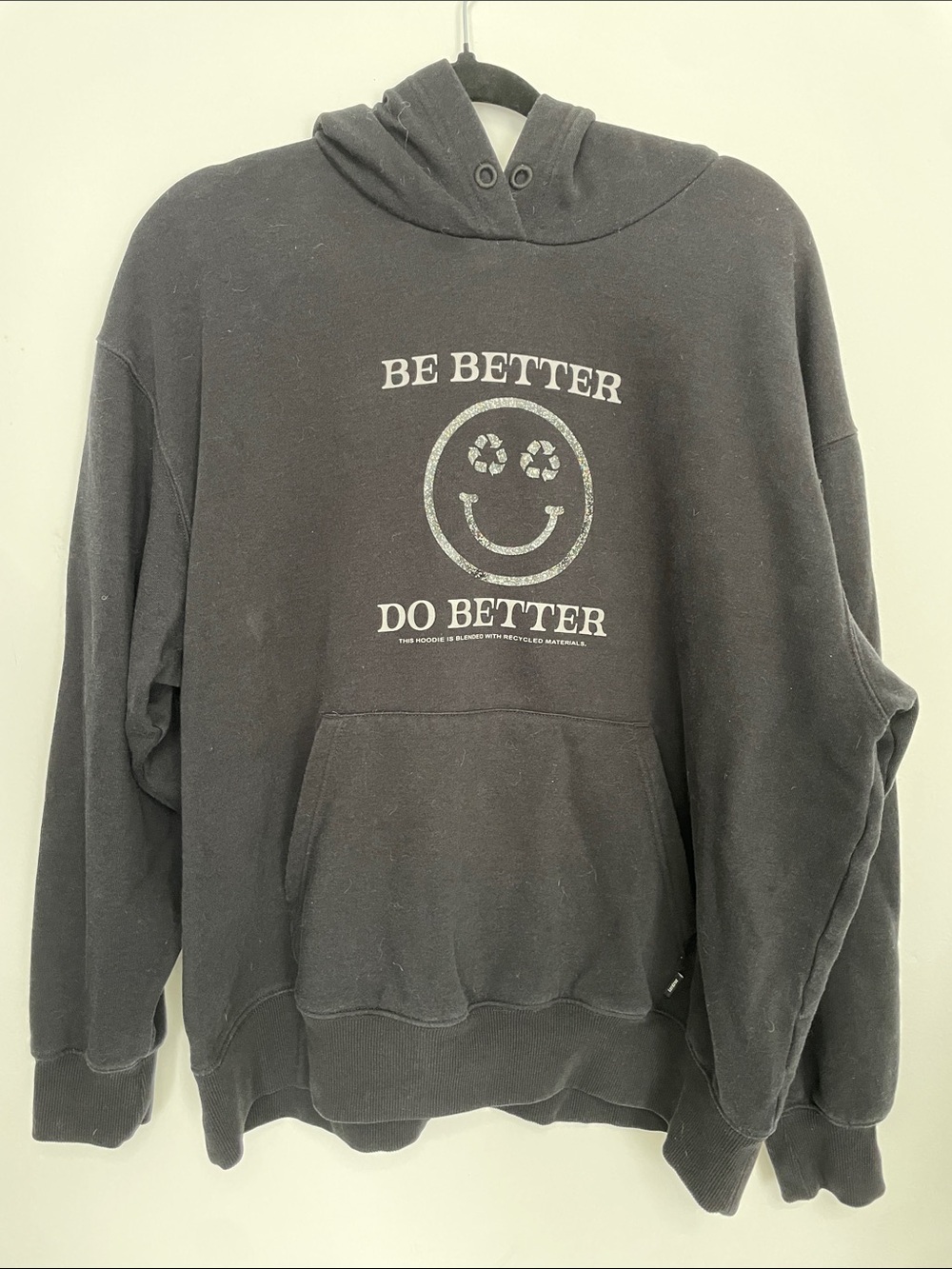 TENTREE Be Better Do Better Black Hooded Sweatshirt